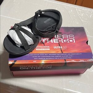 Skechers On-the-Go Black Sandals